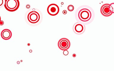 Light Pink, Red vector background with bubbles.