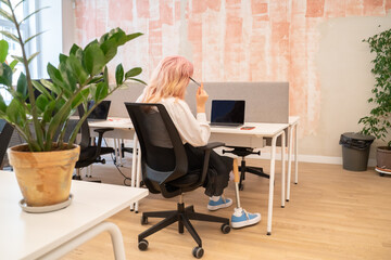 Stylish Woman With Disability At Office