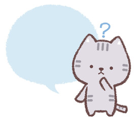 疑問なネコとフキダシ
