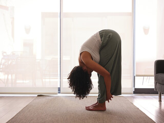 Standing forward bend.