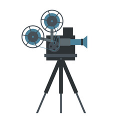 古い映画の映写機のイラスト　映画館プロジェクター　レトロビンテージのイメージ