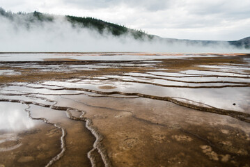 Geothermal formations in Yellowstone National Park. 