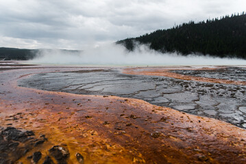 Geothermal formations in Yellowstone National Park. 