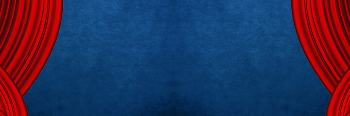 red curtain background
