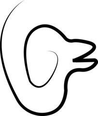 Simple dog line logo