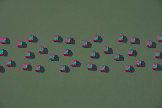 Colorful pattern of blueberries