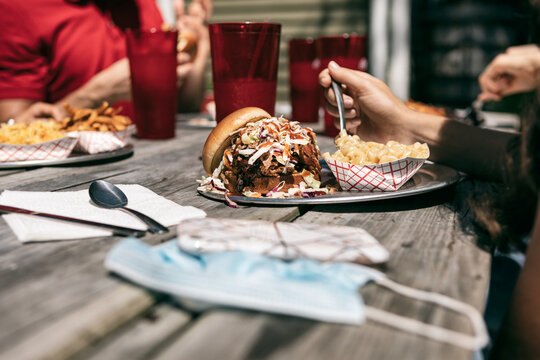 BBQ: Focus on Pulled Pork Sandwich With Cole Slaw