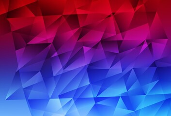 Light Blue, Red vector background with triangles.