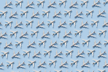 Pattern of white toy planes