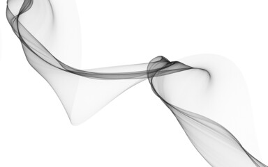 Abstract background with monochrome wave lines on white background.