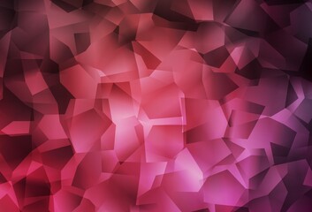 Light Pink, Red vector gradient triangles template.