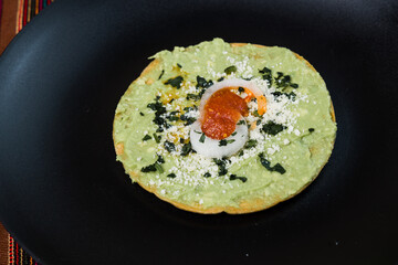 typical guacamole tostada from Guatemala