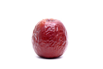 Red date isolated on white background. Jujube also known as Chinese date, Korean date or Indian date, used as snack and traditional medicine and used to make teas, jam and ginseng chicken soup