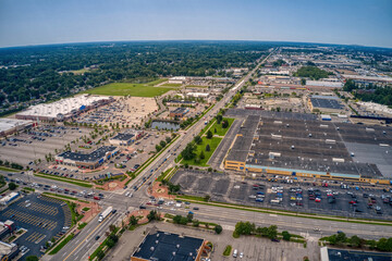 Fototapeta na wymiar Aerial View of the Detroit Suburb of Livonia, Michigan