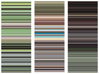 Spectrum gradient vector in green tree, dark rocks, gray asphalt, blue water, brown soil colors. RGB - CMYK offset, trend color list palette. Created using AI CS6.