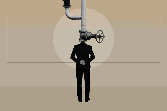 Man Connected To The Gas Pipe