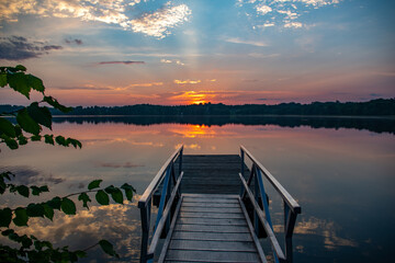 Sunrise at the dock, Ontario, Canada