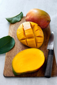 Serving of fresh mango