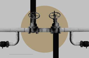 Gas Pipe With A Valves