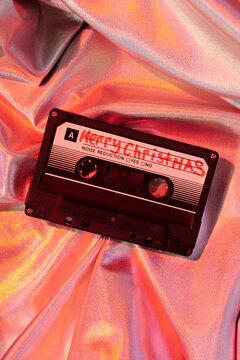 Merry Christmas inscription on cassette