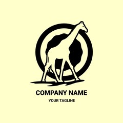 silhouette animal logo design