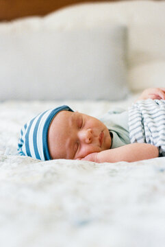 Peaceful Sleeping Newborn Baby