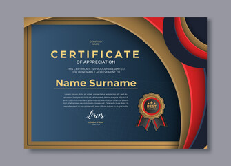 Gradient elegant certificate template