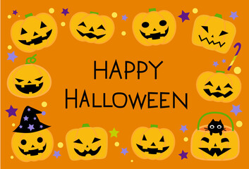 halloween background with pumpkins