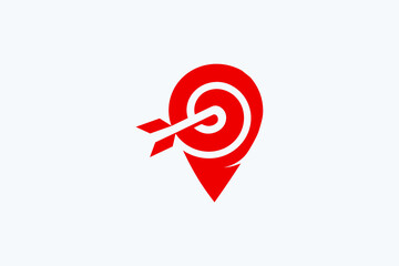 target with arrow and position logo