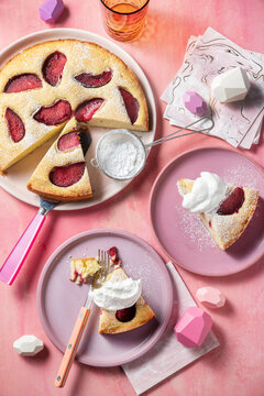 Red plum cake