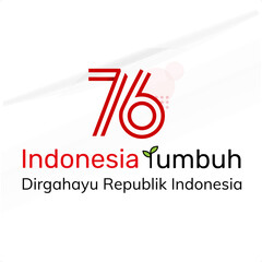 Anniversary Logo of Republic of Indonesia Independence, 76th Indonesia independence day, dirgahayu republik indonesia translation happy independence day republic of indonesia 