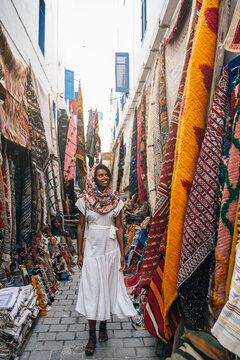 Moroccan woman with head scarf