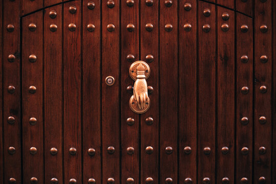 Details of a door handle in Morocco
