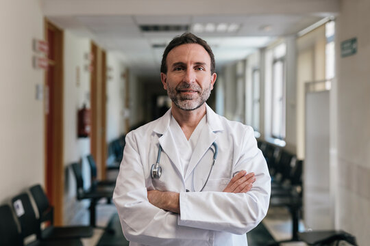 Portrait of a doctor looking at camera