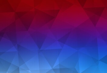 Light Blue, Red vector triangle mosaic background.