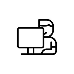 Businessman character icon