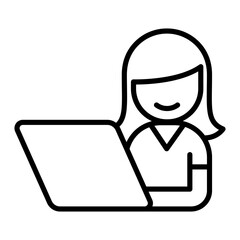 Businessman character icon