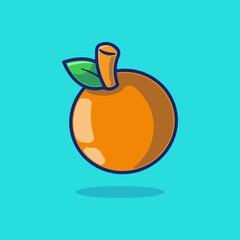 delicious fresh ripe orange fruit vector illustration design