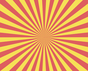 Yellow and Red shiny starburst background, abstract texture,vector illustration.