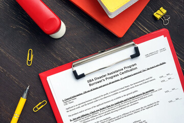 SBA form 1366 SBA Disaster Assistance Program Borrower's Progress Certification