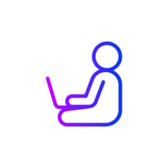 Businessman character icon