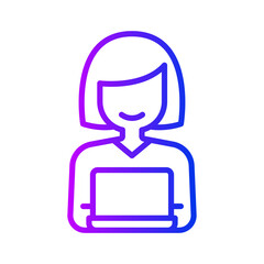 Businessman character icon