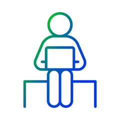 Businessman character icon