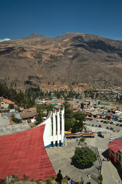 Rear view of the temple of the Lord of Muruhuay, in Acobamba, Tarma, Peru.