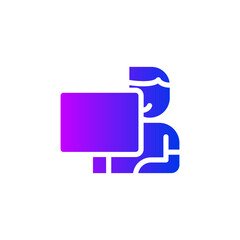 Fototapeta premium Remote worker icon