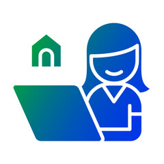 Work from home icon