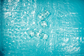 Fresh summer cool transparent ice