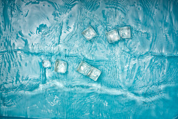 Fresh summer cool transparent ice