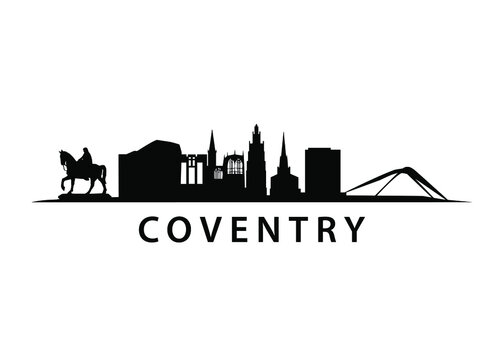 Coventry City in England, British Landscape, Skyline Form West Midlands