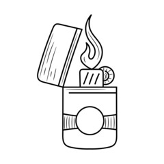 Lighter vector illustration with simple hand drawn sketching style